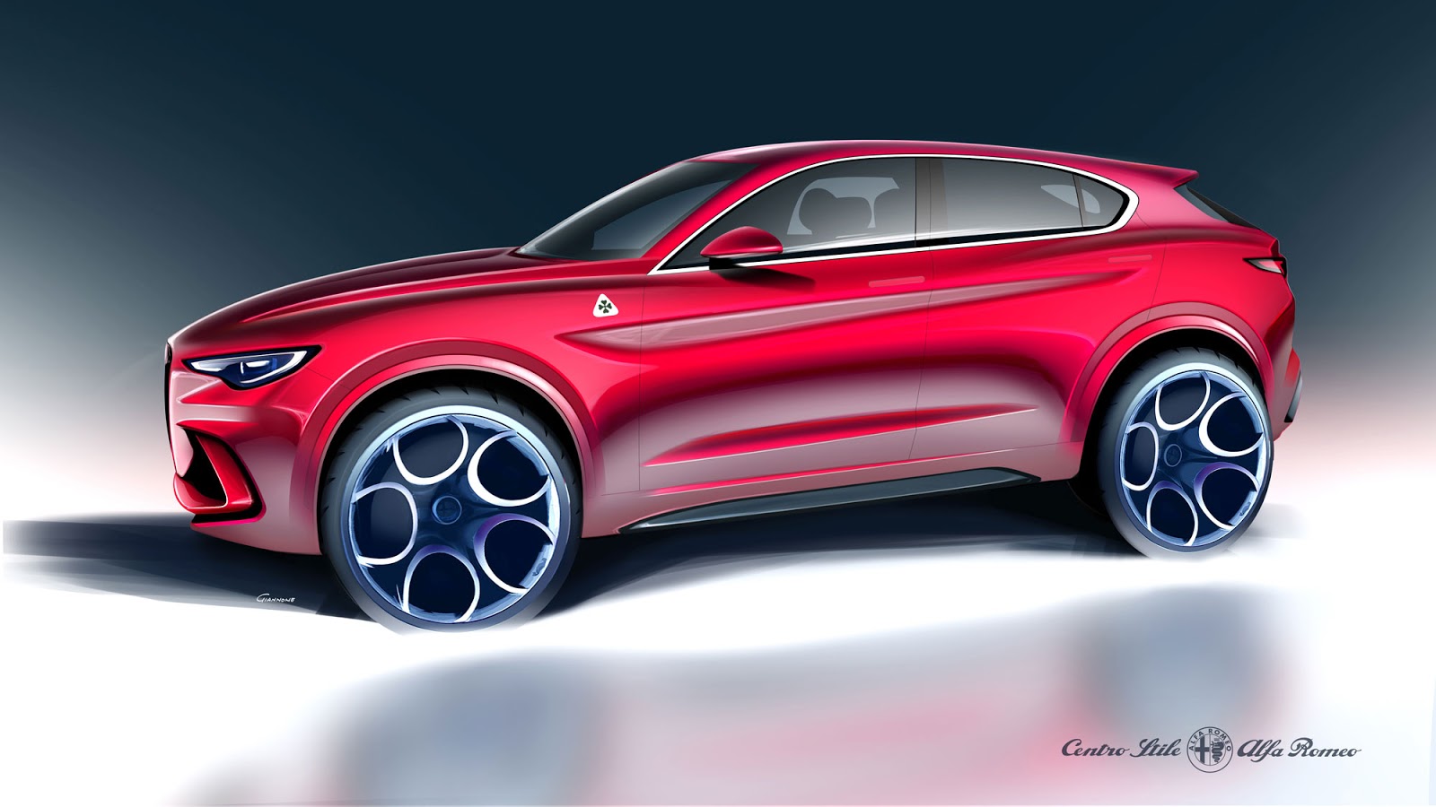 Alfa Romeo Stelvio sketch by Carmelo Giannone