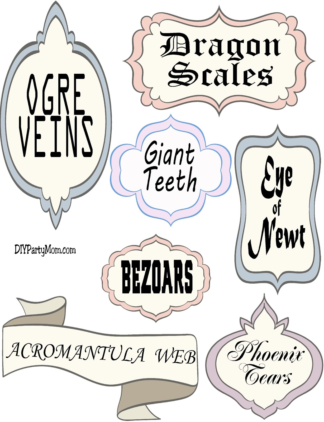 44 free harry potter potion labels