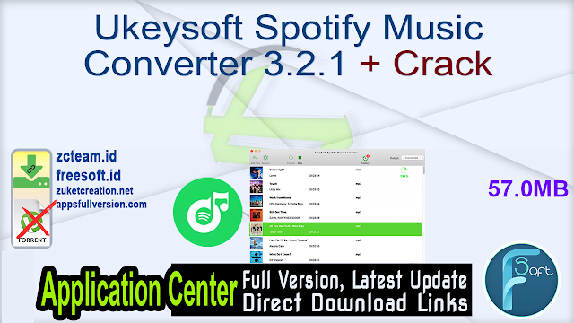 Ukeysoft Spotify Music Converter 3.2.1 + Crack_ ZcTeam.id