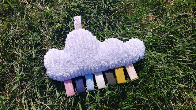 Rainbow cloud taggie baby toy