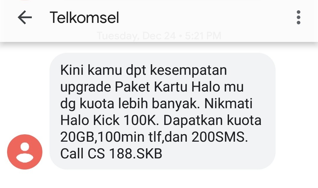 Cara menggunakan kuota entertainment halo kick telkomsel