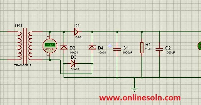 Power supply 15V circuit diagram