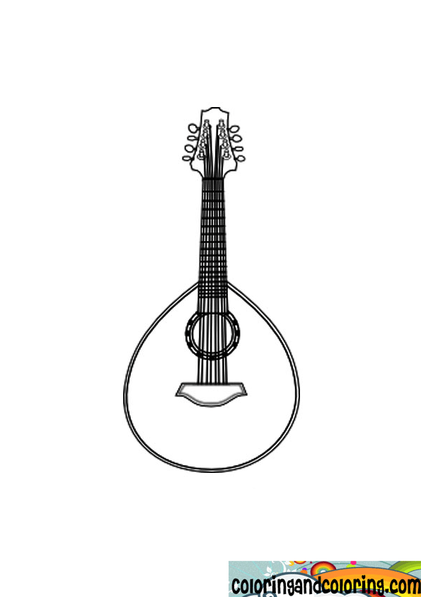 mandolin coloring pages - photo #6