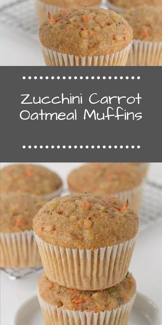 Zucchini Carrot Oatmeal Muffins