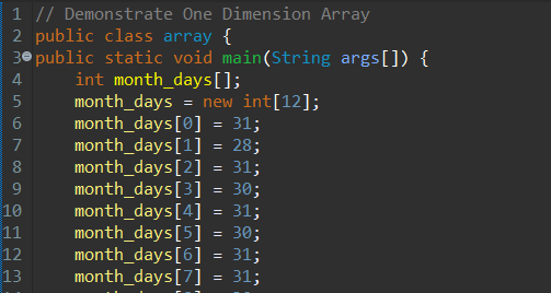 One-Dimensional Arrays in Java