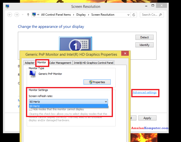 Mengatasi The current input timing is not supported by the monitor