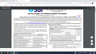 post Sbi PO jobs vacancy 2020 : Online aply