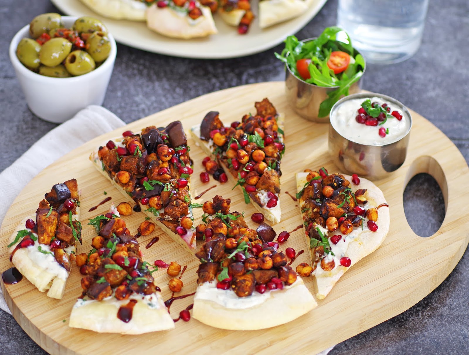 Spiced Aubergine Flatbread Euphoric Vegan