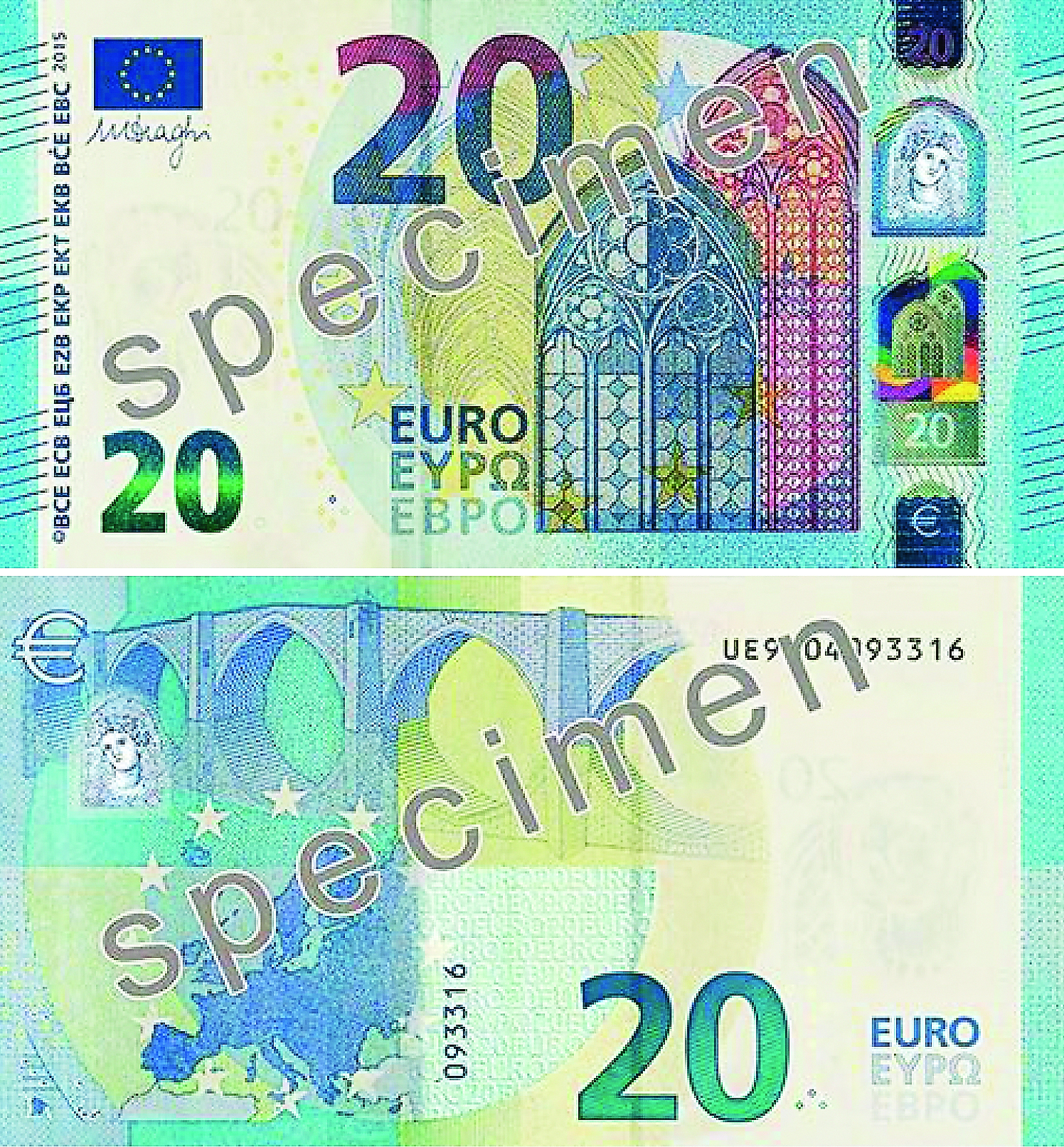 Образцы евро купюр. 20 Евро купюра. Евро банкноты номинал 200. Банкноты евро нового образца.