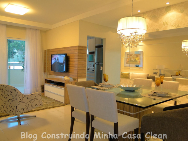 Construindo minha casa clean: 65 salas de jantar e estar ...