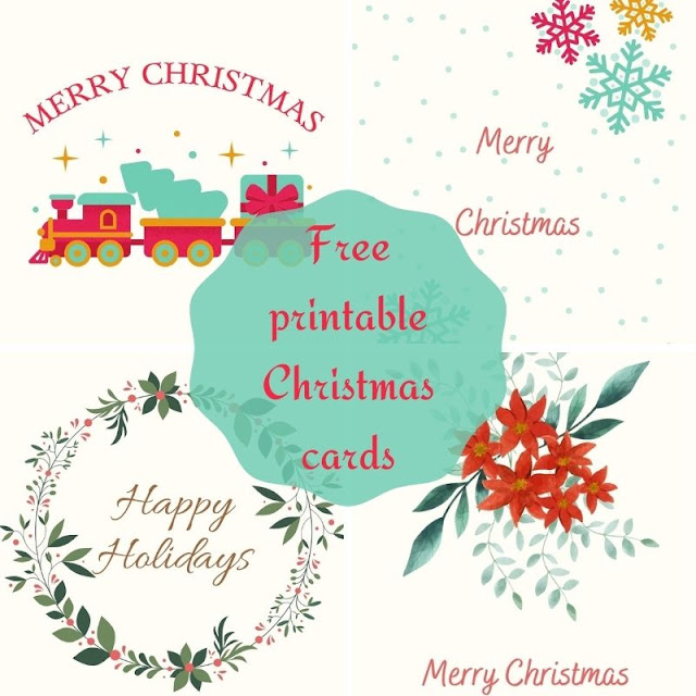 Free printable Christmas cards