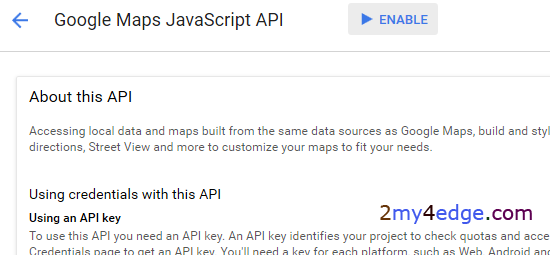 enable api enable api