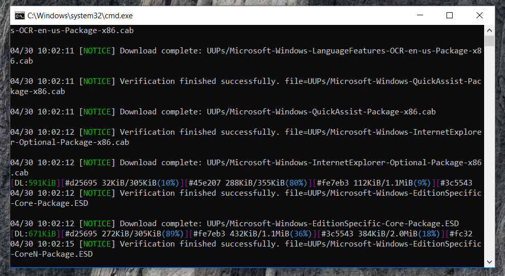 Windows 10 insider latest ISO making using Command prompt 