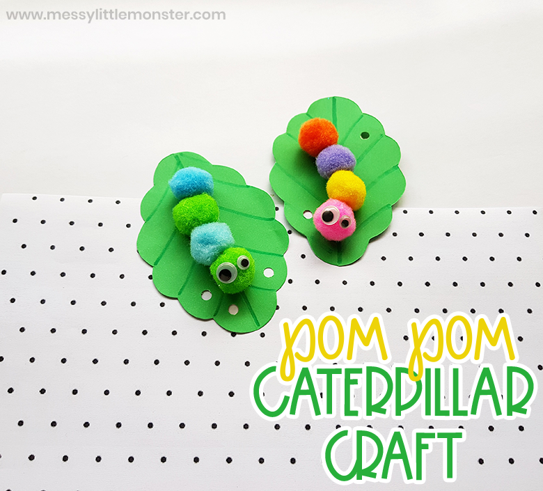 Pom Pom Caterpillar Craft - Messy Little Monster