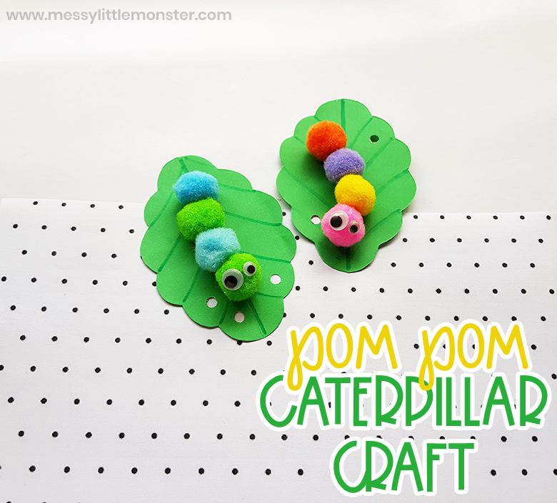 Pom Pom Caterpillar Craft Messy Little Monster