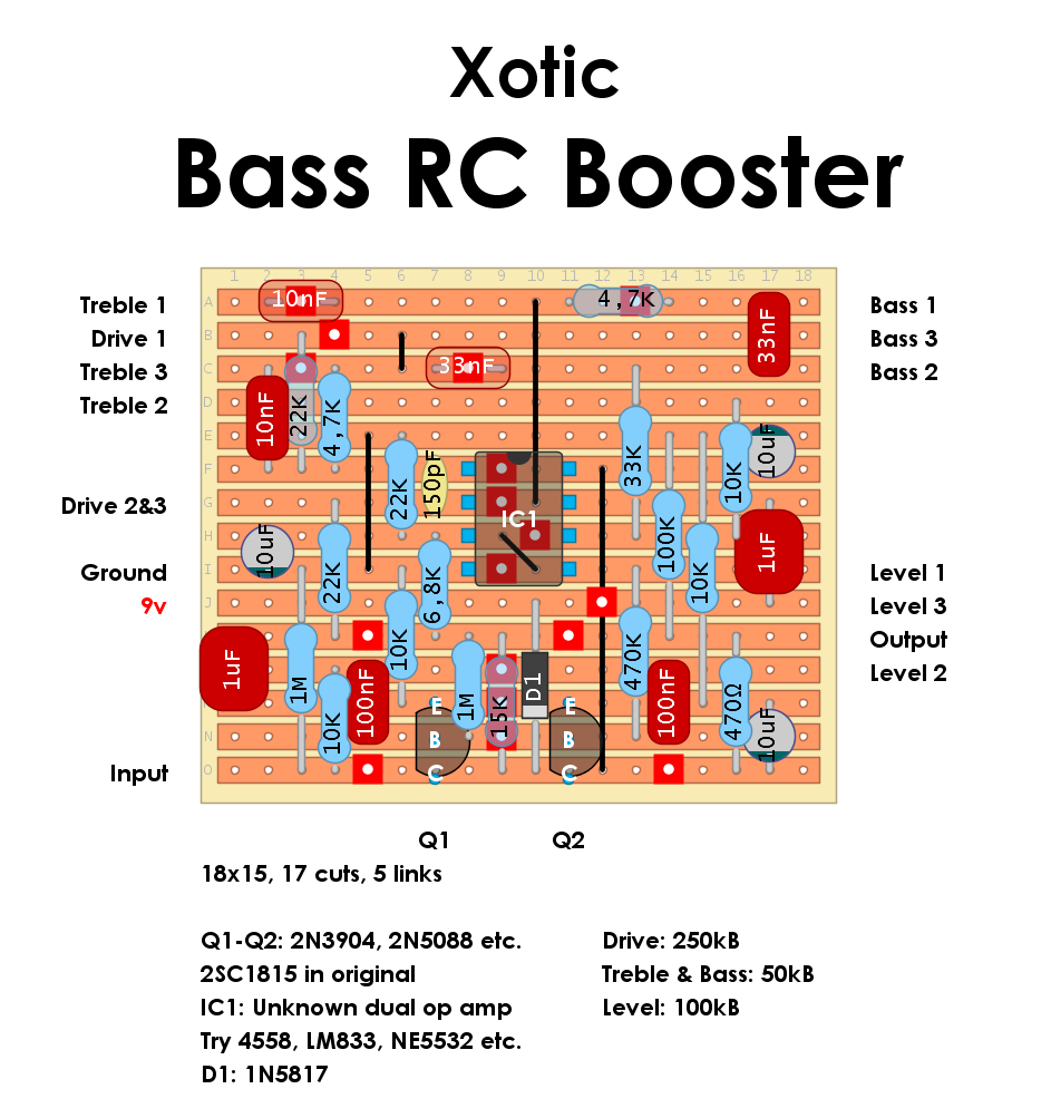 Dirtbox Layouts: Xotic Bass RC Booster