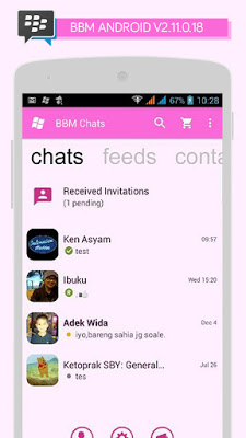 Download BBM Windows Phone Pink v2.11.0.18 Apk Terbaru 