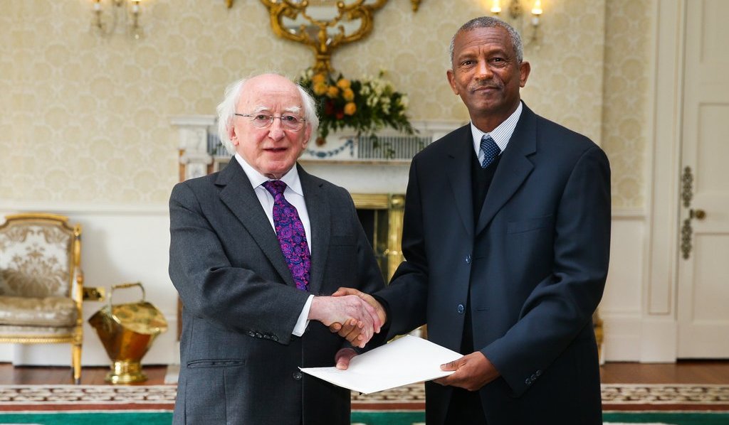 Eritrean ambassador presents credentials to Ireland Madote
