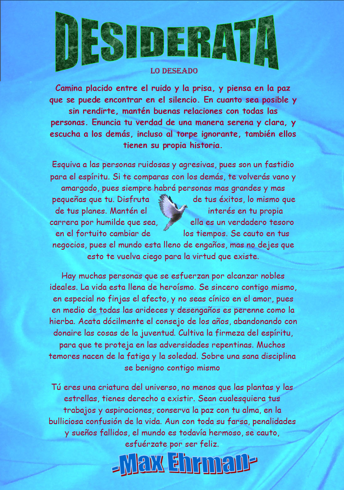 Arte Ciencia Y Maltrato Desiderata Arte ciencia y maltrato desiderata