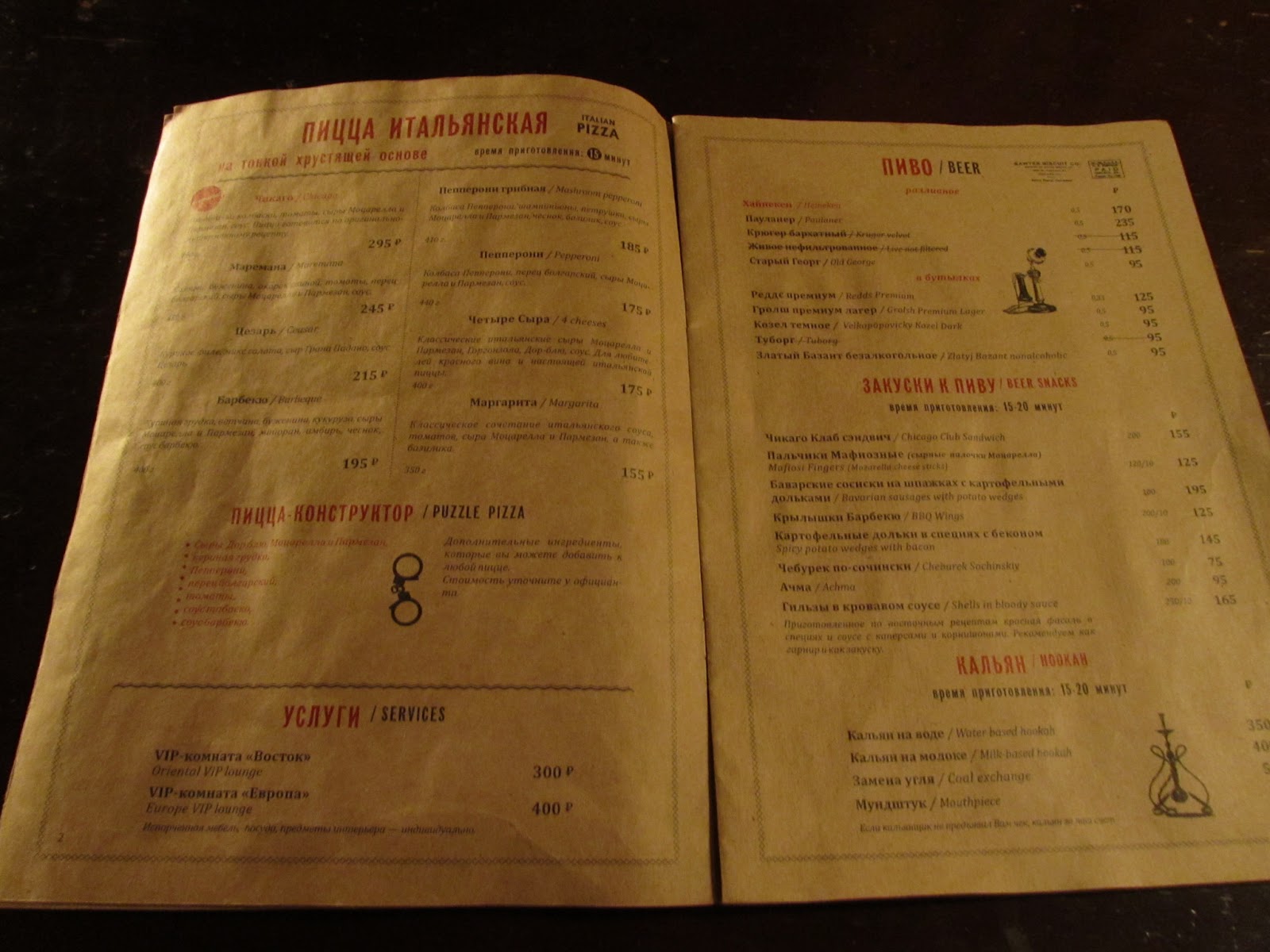 Кафе в йошкар оле цены меню