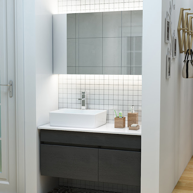 Table Top Recessed wall Basin design Table Top Recessed wall Basin design