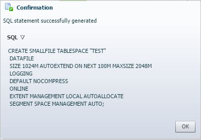 netsoftmate create technical tablespace confirmation successfully screen he express