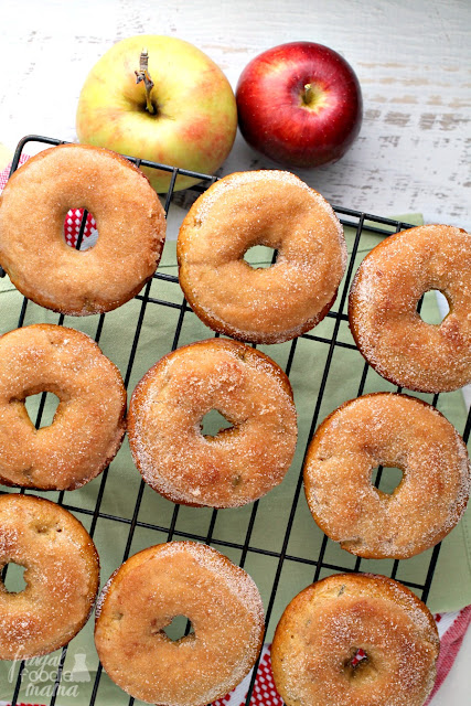 These perfect for fall Cinnamon-Sugar Apple Butter Donuts are packed with the flavors of fresh apple & spiced apple butter.