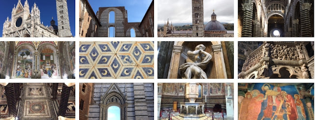 Immagini dei luoghi visitati il primo giorno di Siena in Sette giorni
