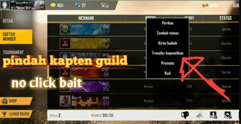 Kapten Guild Ff Dan Cara Menjadi Ketua Guild Free Fire Area Tekno Kapten Guild Ff Dan Cara Menjadi Ketua Guild Free Fire Area Tekno