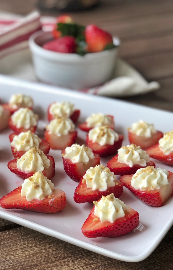 Deviled Strawberries (Made with a Cheesecake Filling) Foodie Heaven