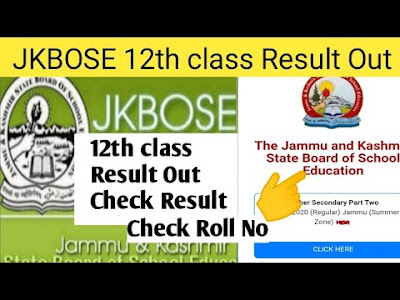 JKBOSE 12th Class Exam Result 2020 - Jammu and Kashmir State Board of School Education Result 