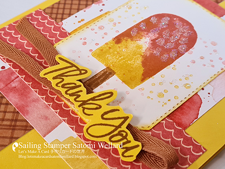 Stampin'Up! Sweet Ice Cream Thank You Card by Sailing Stamper Satomi Wellard
