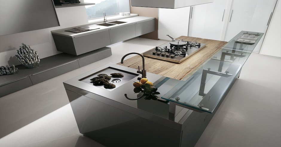 Una combinación perfecta: madera, acero y cristal - Cocinas con estilo