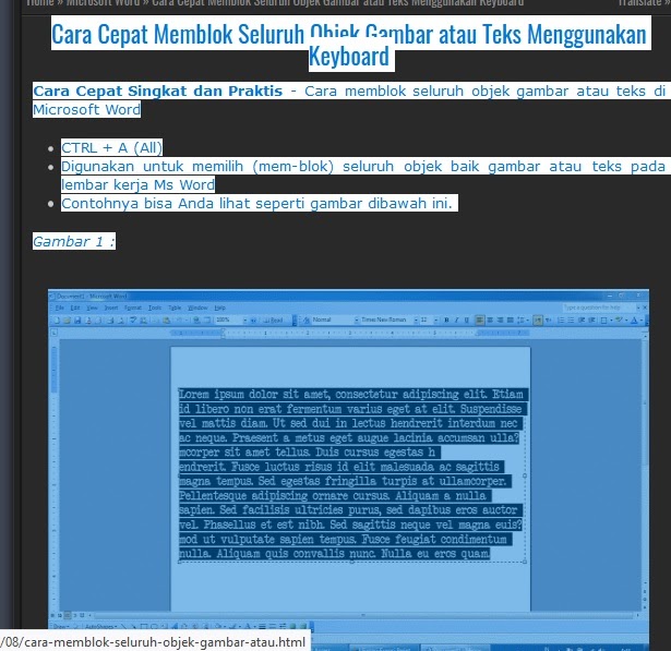 Cara Membuat Hasil Copy Paste Dari Internet Ke Microsoft Word Menjadi