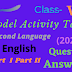 Model Activity Tasks | Second Language (English) | CLASS 6 | Part One and Part Two | 2020 | PDF | Question & Answer