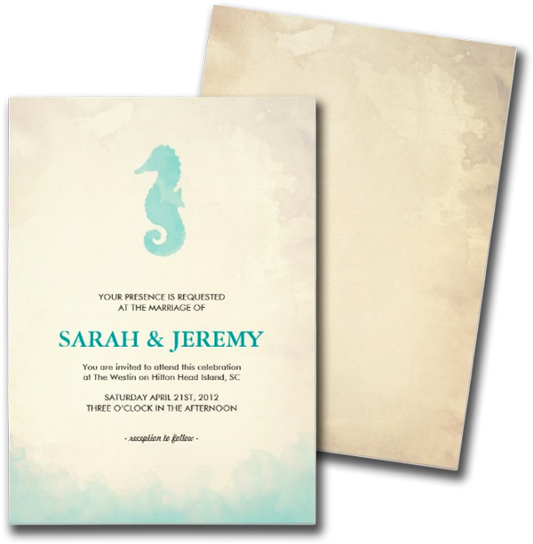 Wedding Cards and Gifts: Under the Sea Wedding Invitations