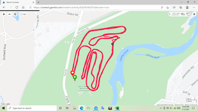 A gos track of the 2.8k race loop at Weston Ski Track.