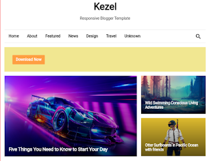 Kezel Pro Blogger Template Original Premium Version For Free