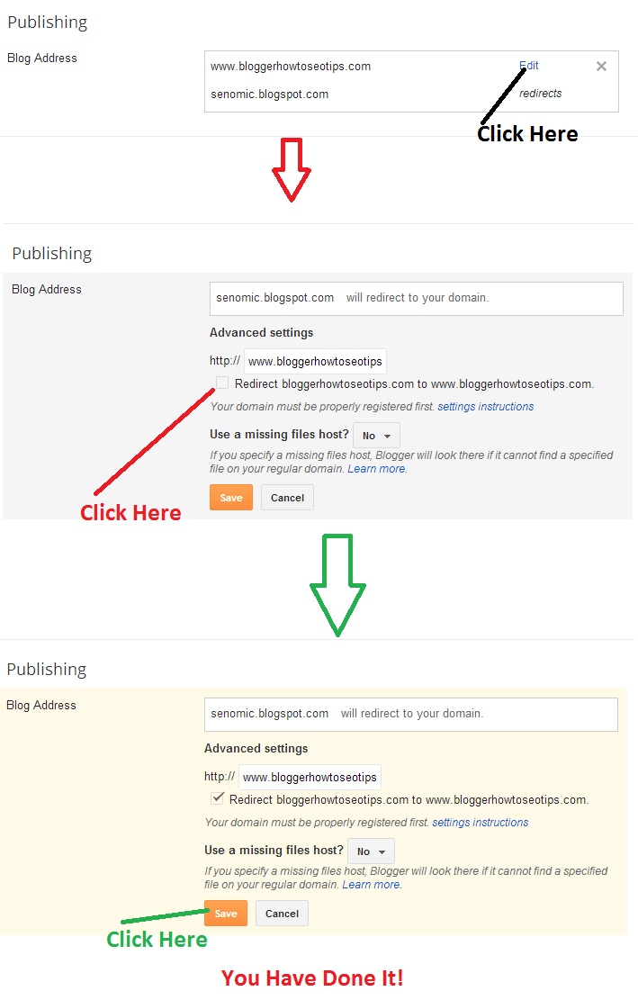 Blogger Custom Domain Not Working Without WWW