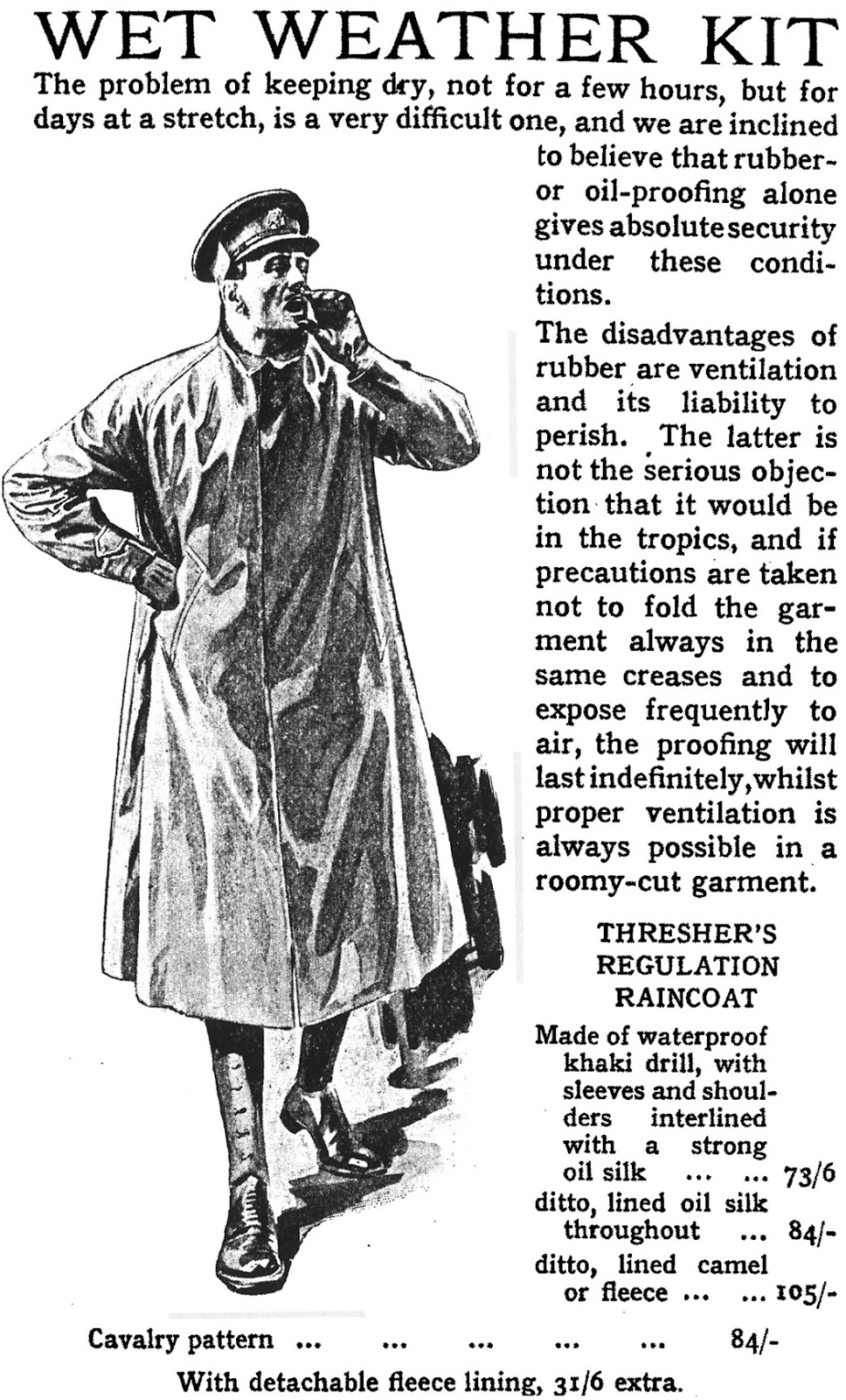 Kitten Vintage: A Brief history of Rain wear
Original Mackintosh Raincoat
