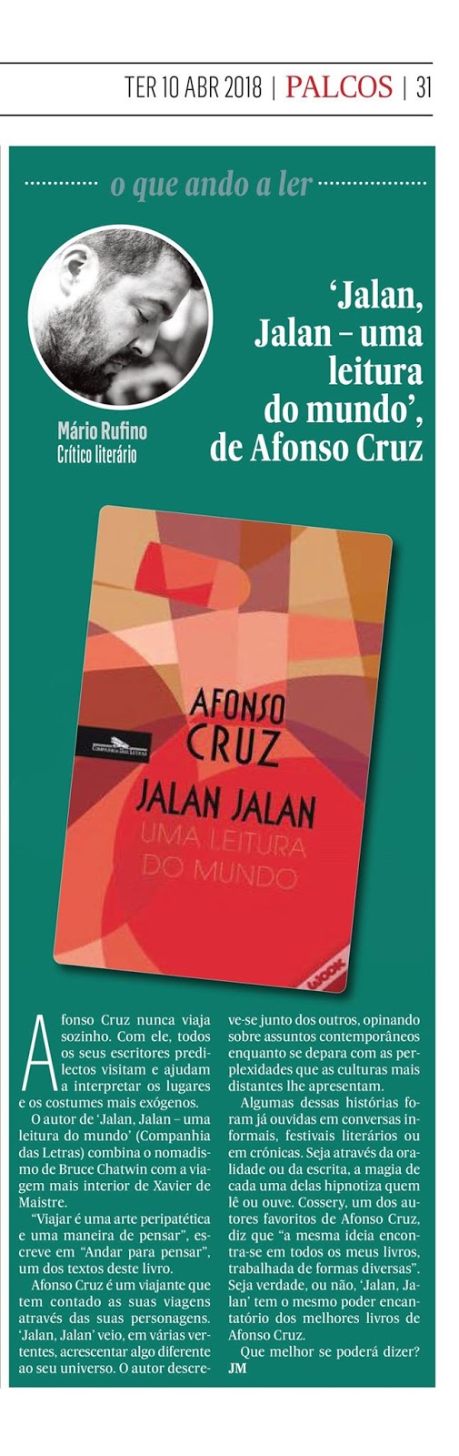 Jalan Jalan - Uma Leitura do Mundo by Afonso Cruz