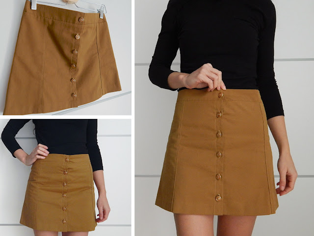 diy falda botones delanteros