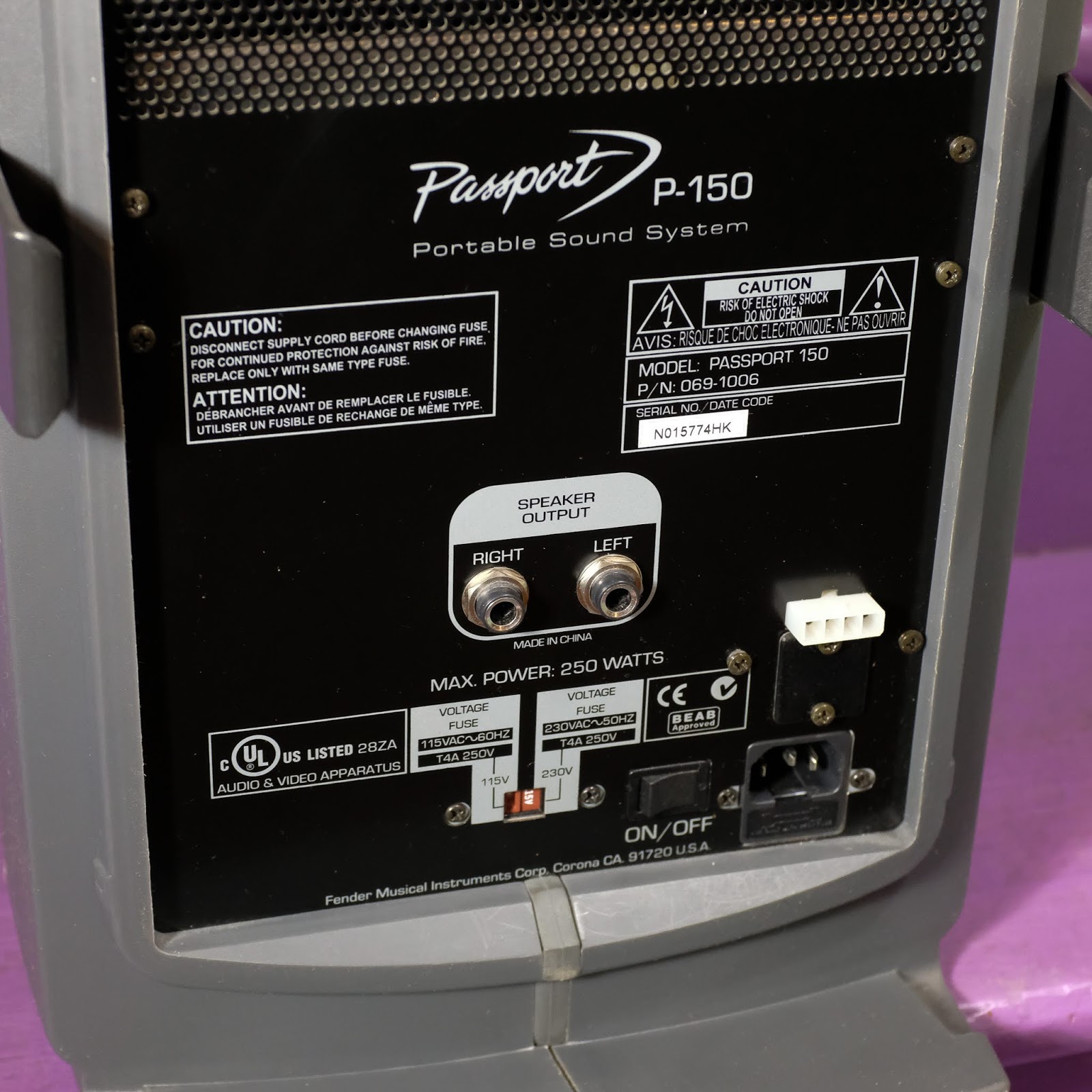 2000s Fender P150 Passport Portable PA System