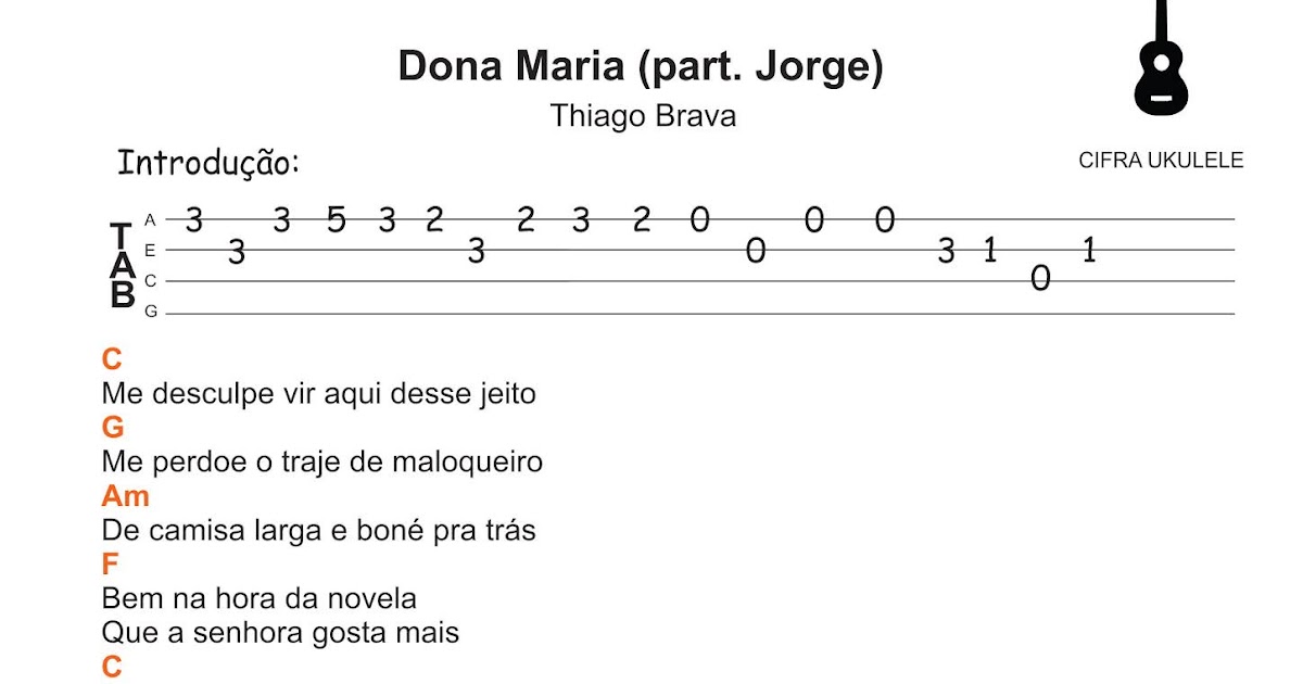 Caos Controlado Dona Maria Cifra para Ukulele