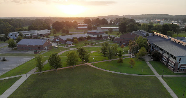 aerial photo of UACCM campus at dawn