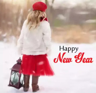 New Year 2021 greetings with images of cute babies or girls