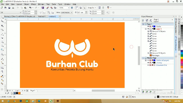 Free File : Cara Membuat logo Keren Burung Hantu Illustrator Dan Corel
