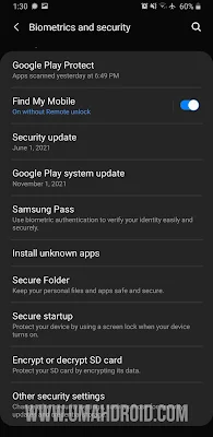 Pengaturan Keamanan HP Samsung