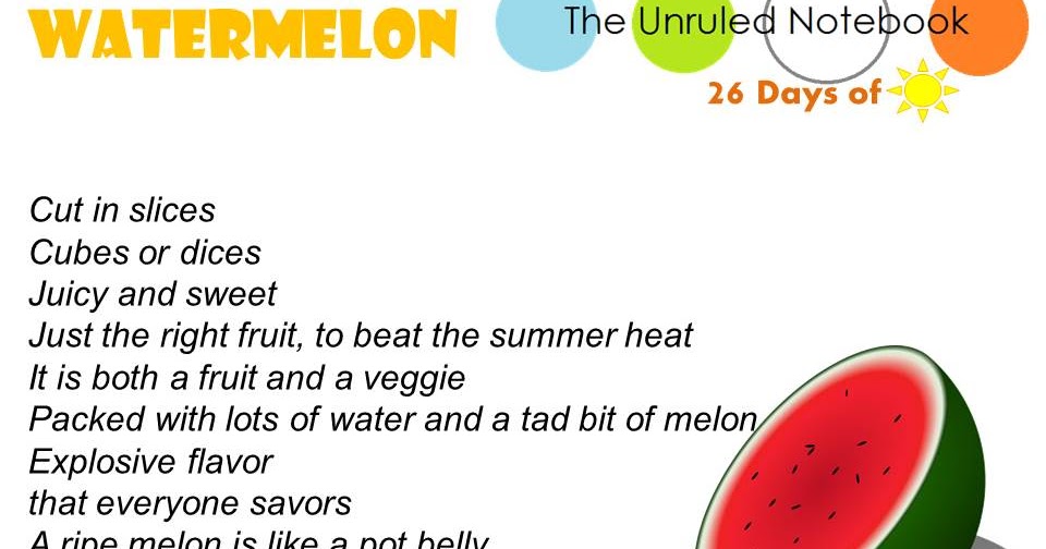 Watermelons - #26DaysOfSummer #A-ZChallenge 