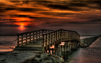 Lovely Sunset Bridge Full HD Nature Background Wallpaper for Laptop Widescreen